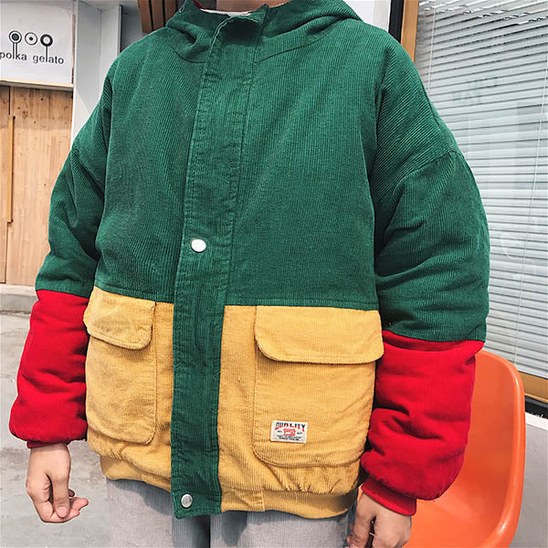 90s Kids Corduroy Hooded Jacket - Vedlit