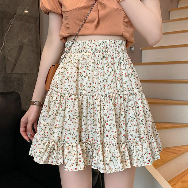 Cottage Calling Floral Skirt - Vedlit