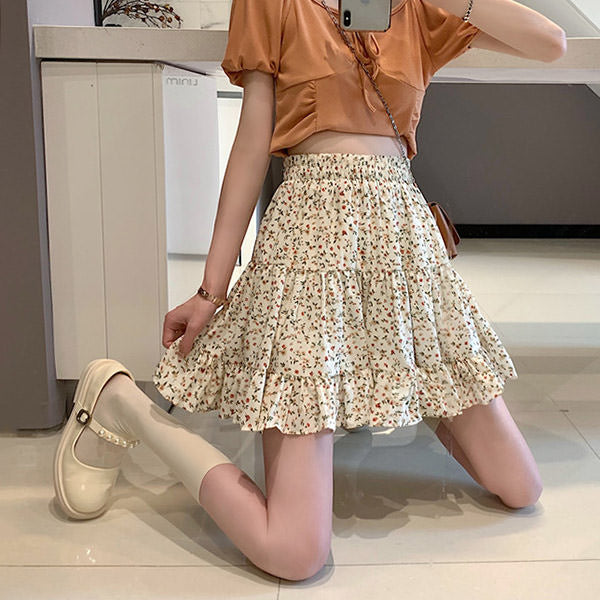 Cottage Calling Floral Skirt - Vedlit