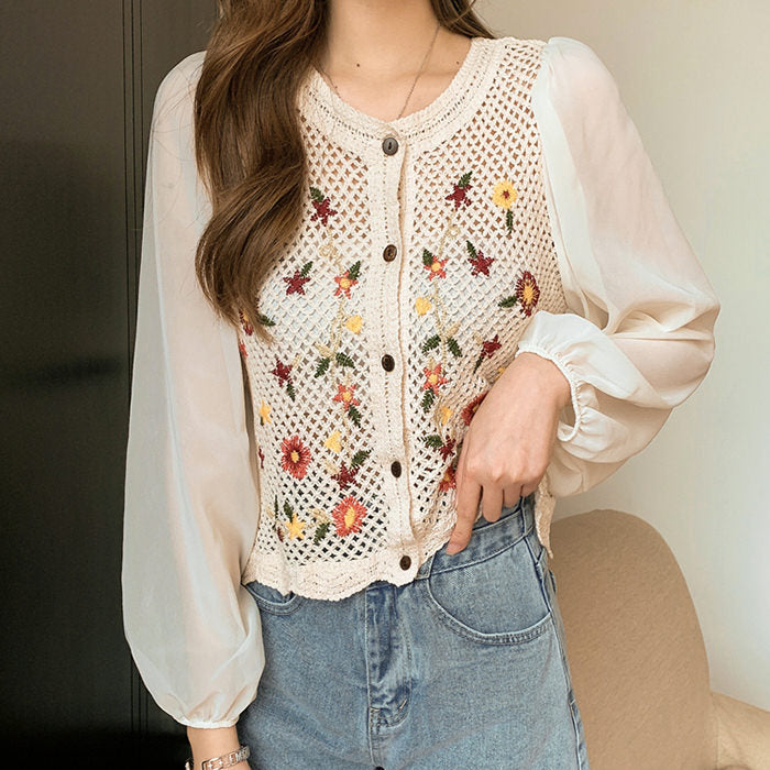 Cottagecore Floral Cardigan - Vedlit