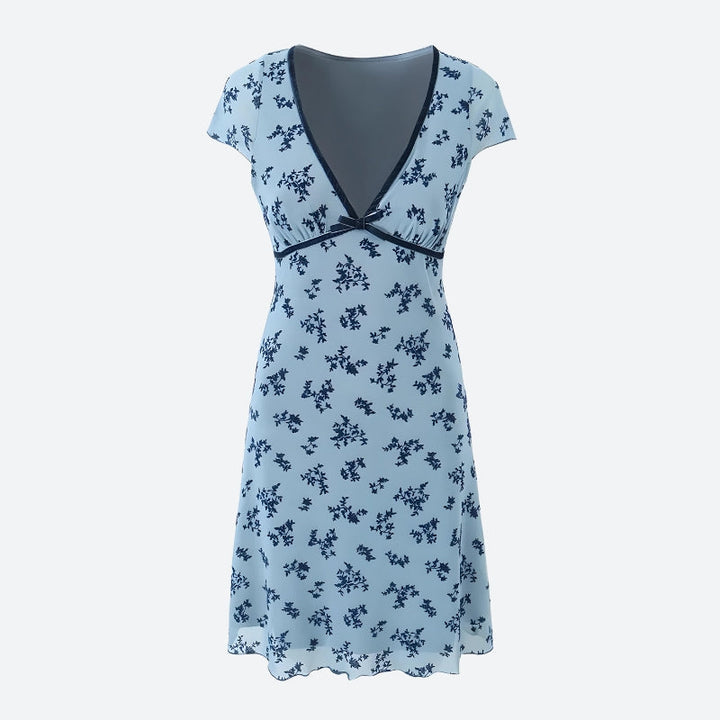 Cottagecore Floral Mini Dress - Vedlit