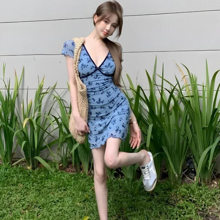 Cottagecore Floral Mini Dress - Vedlit