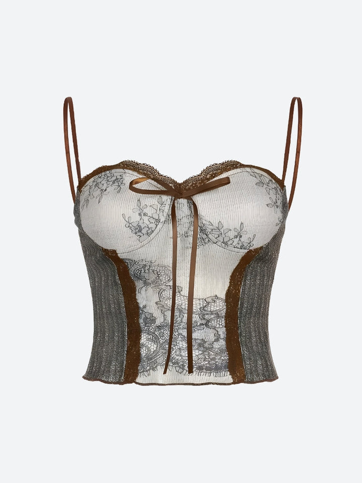 Cottagecore Lace Bow Top - Vedlit