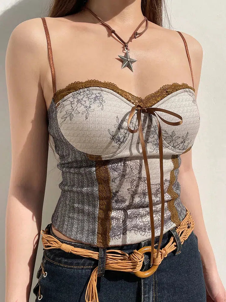 Cottagecore Lace Bow Top - Vedlit