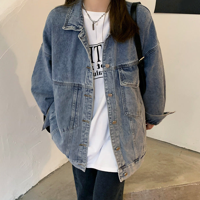 Cozy Up Asymmetrical Denim Jacket - Vedlit