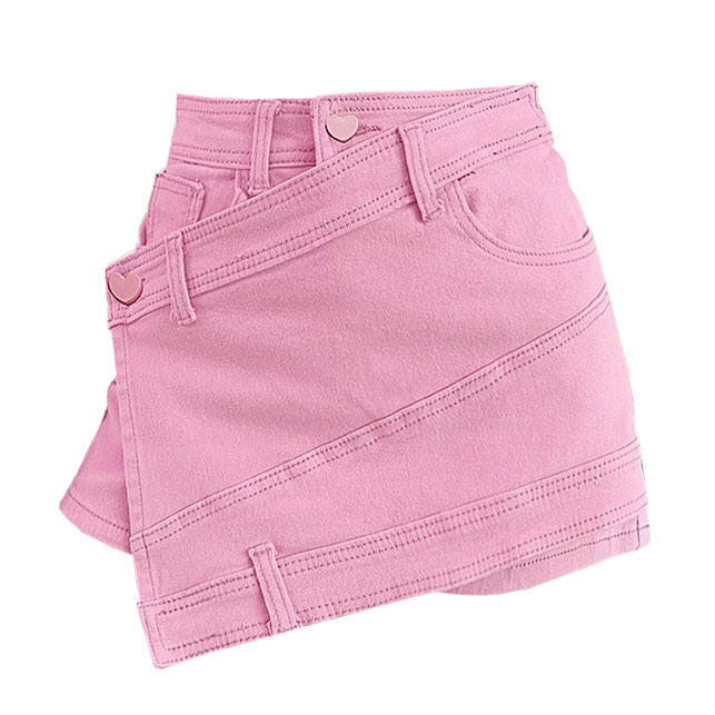 Danish Pastel Pink Heart Shorts - Vedlit