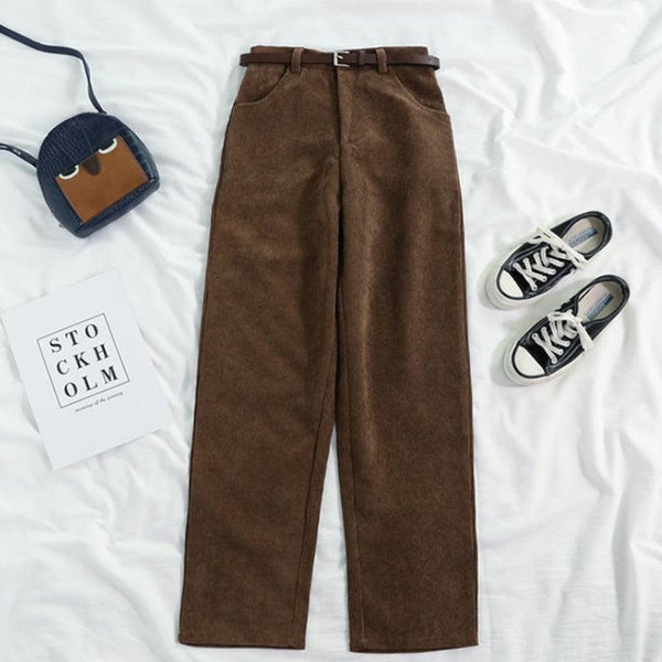 Dark Academia Corduroy Pants - Vedlit