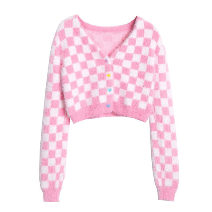 Daydream Checkered Cardigan - Vedlit