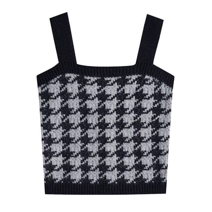 Dogtooth Check Top & Sweater Co-Ord - Vedlit