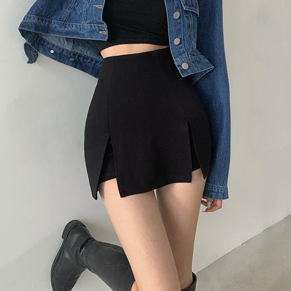 Double Side Slit Mini Skort - Vedlit