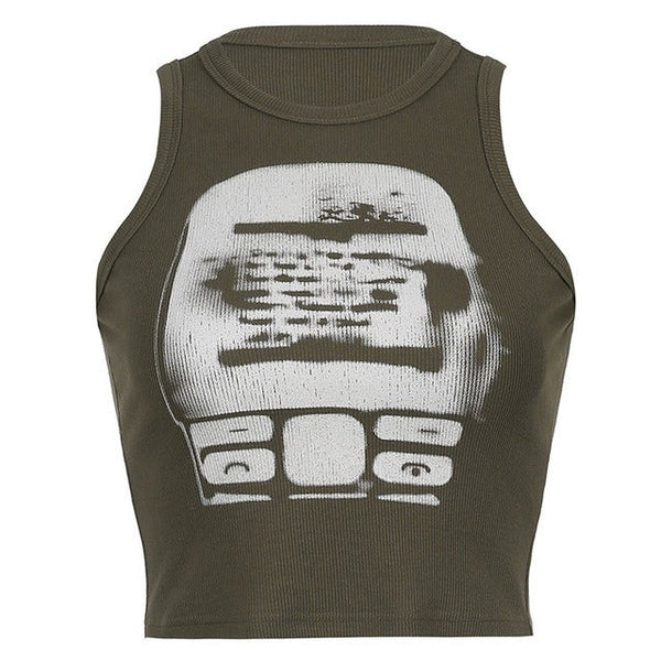 Downtown Girl Ribbed Crop Top - Vedlit