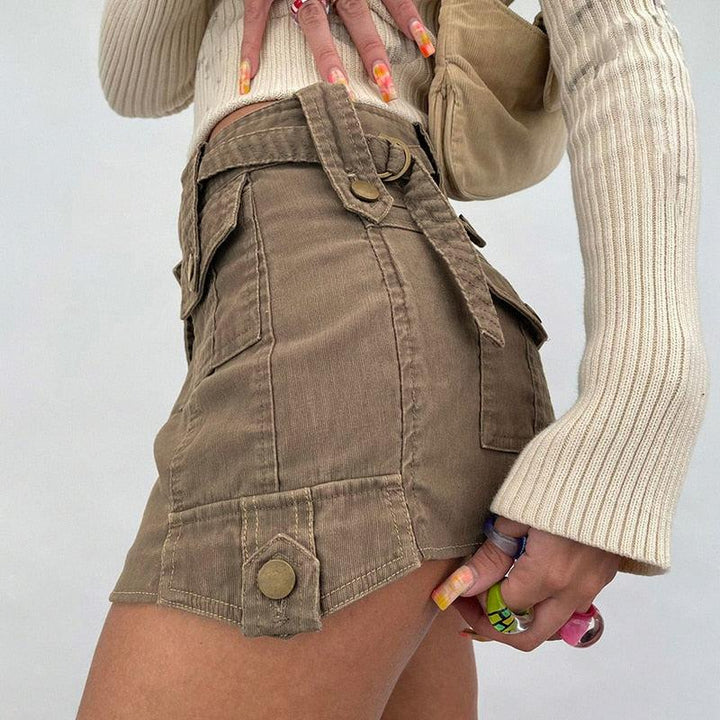 Fairy Grunge Cargo Mini Skirt - Vedlit