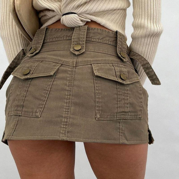 Fairy Grunge Cargo Mini Skirt - Vedlit