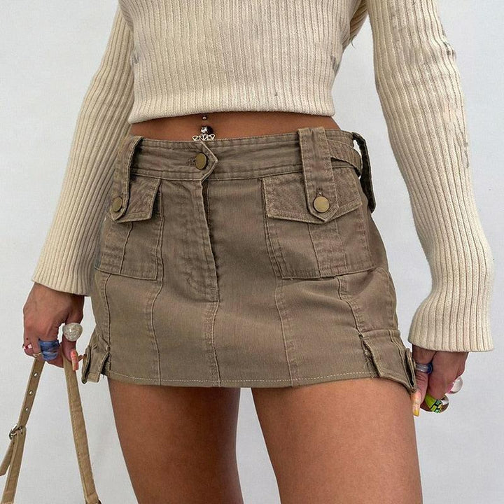 Fairy Grunge Cargo Mini Skirt - Vedlit