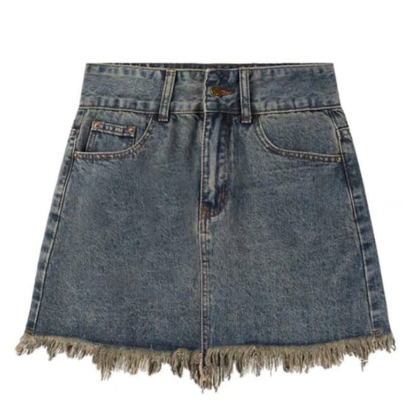 Fairy Grunge Denim Skirt - Vedlit