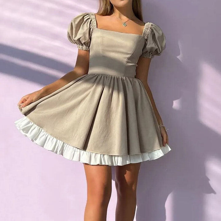 Fairycore Aesthetic Green Mini Dress - Vedlit