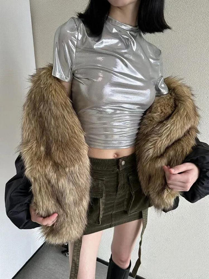 Faux Fur Puffer Jacket - Vedlit