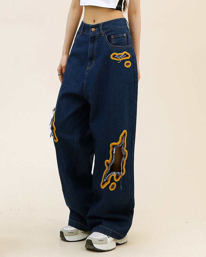 Feel The Burn Cut-Out Jeans - Vedlit