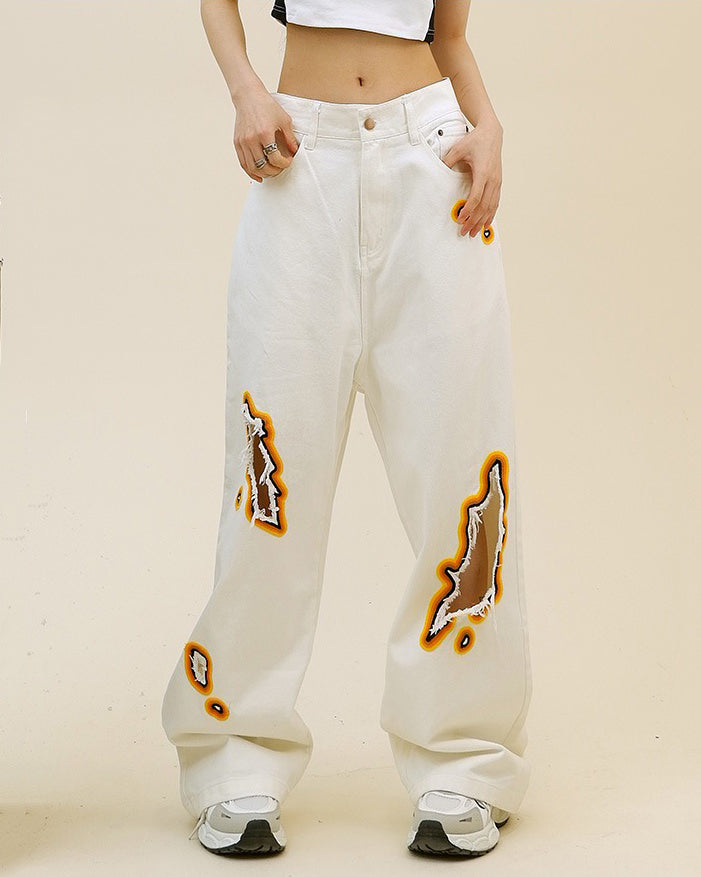 Feel The Burn Cut-Out Jeans - Vedlit