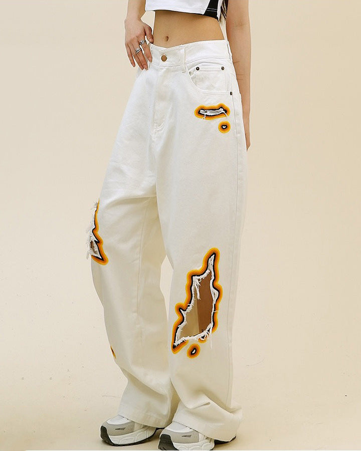 Feel The Burn Cut-Out Jeans - Vedlit
