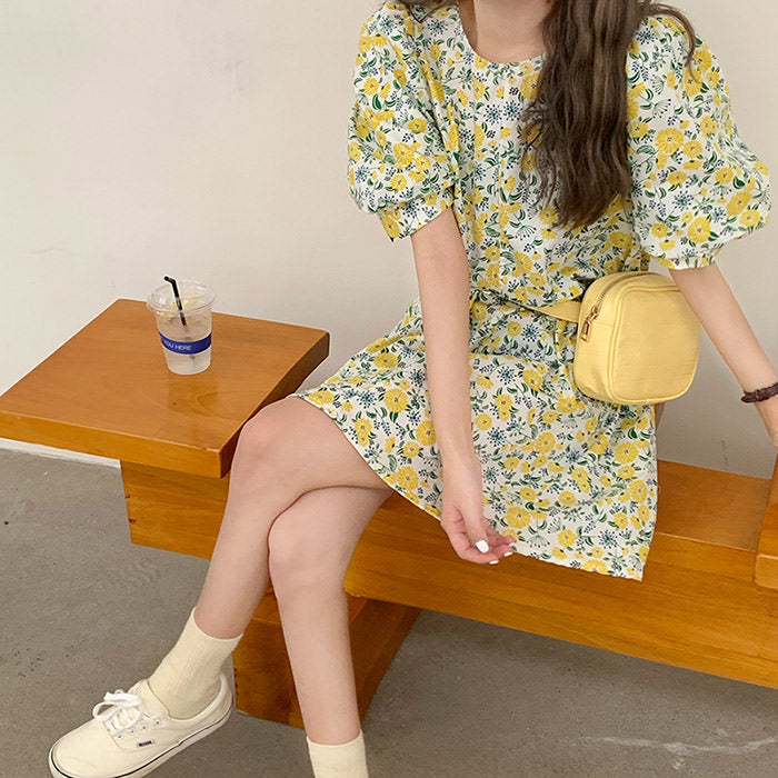 Floral Cottagecore Dress - Vedlit