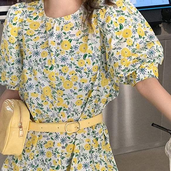 Floral Cottagecore Dress - Vedlit
