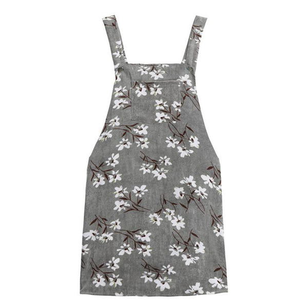 Floral Dungaree Dress - Vedlit