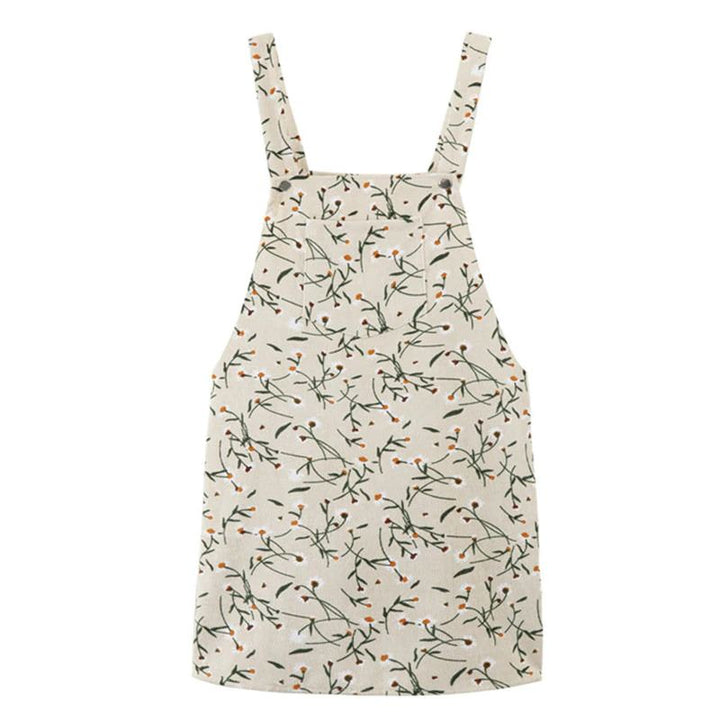 Floral Dungaree Dress - Vedlit