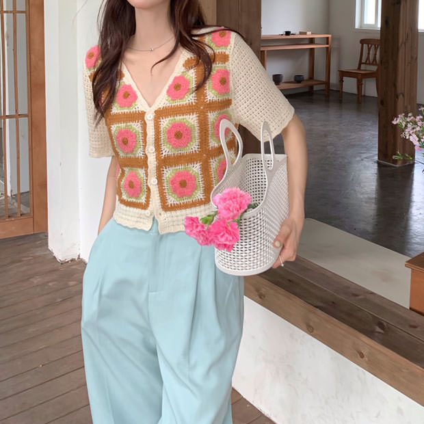 Flower Garden Crochet Top - Vedlit