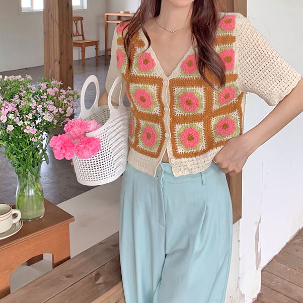 Flower Garden Crochet Top - Vedlit