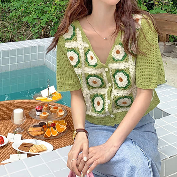 Flower Garden Crochet Top - Vedlit