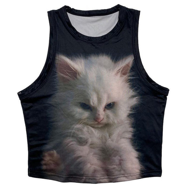 Fluffy Moody Kitten Baby Tee - Vedlit