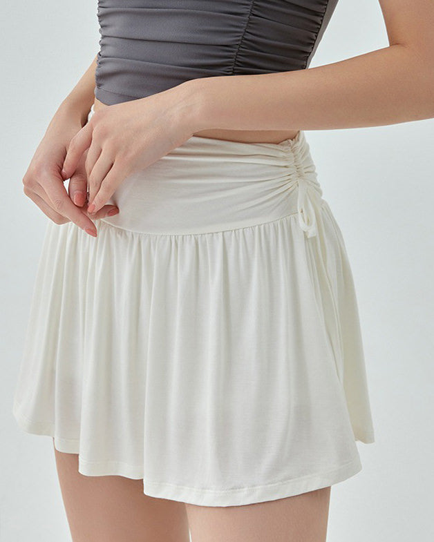 French Sun Tennis Skirt in White - Vedlit