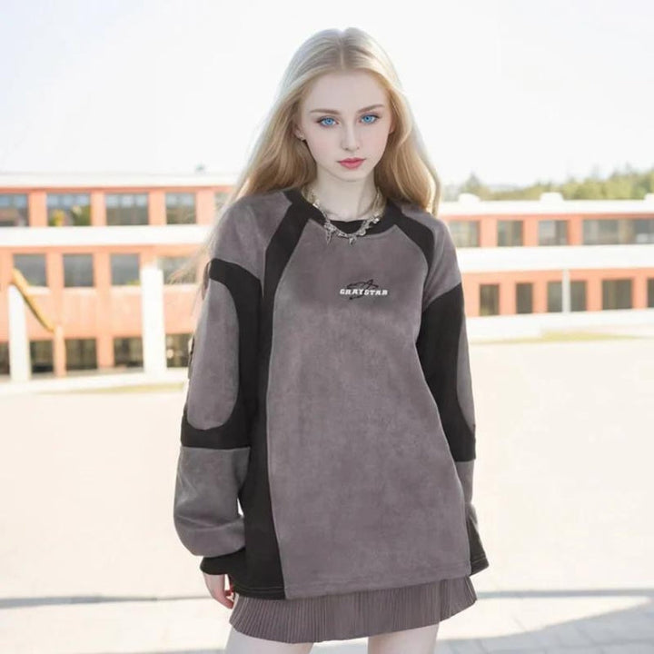 Geometric Shaped Graystar Sweatshirt - Vedlit