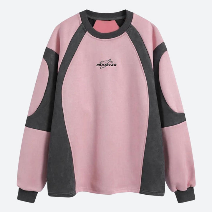 Geometric Shaped Graystar Sweatshirt - Vedlit