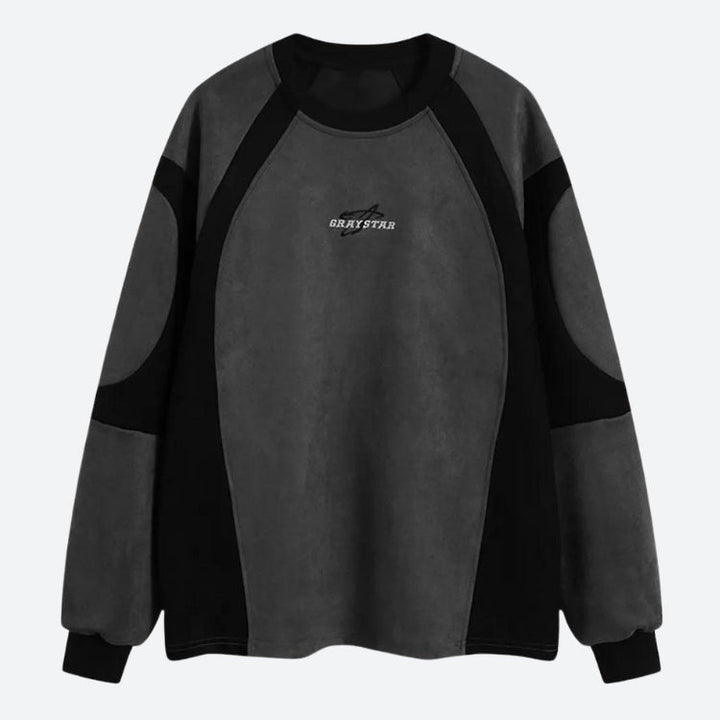 Geometric Shaped Graystar Sweatshirt - Vedlit