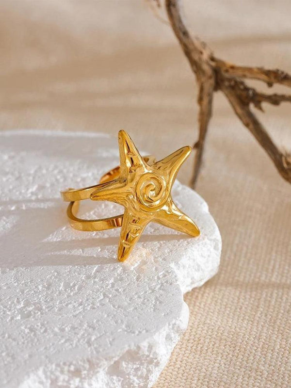 Gold Starfish Ring - Vedlit