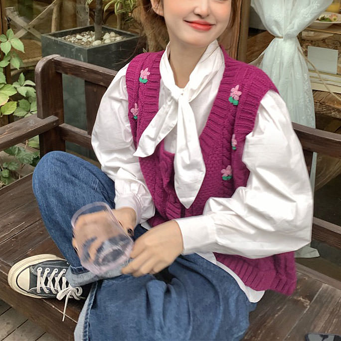 Grandmacore Knit Vest - Vedlit