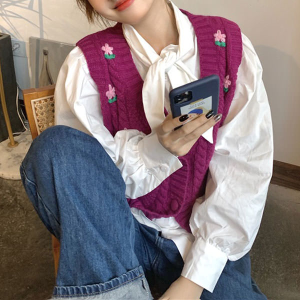 Grandmacore Knit Vest - Vedlit