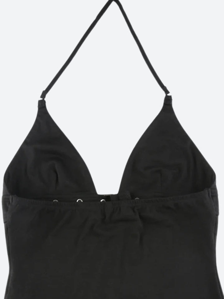 Grunge Belted Halter Neck Top - Vedlit