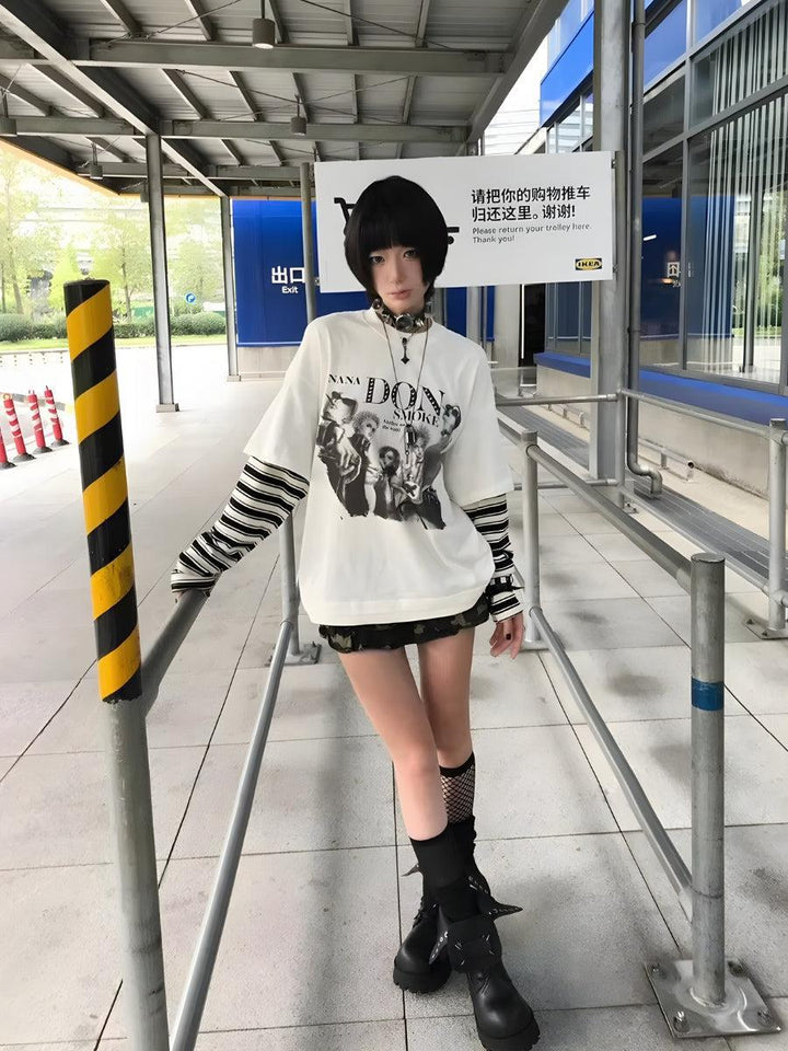 Grunge Don't Smoke Layered Top - Vedlit