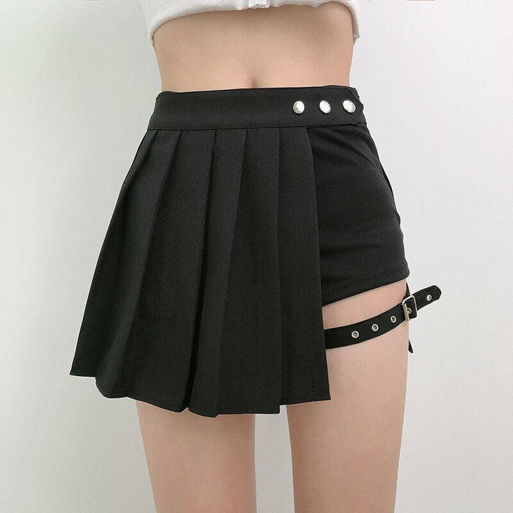 Grunge Pleated Mini Skort - Vedlit