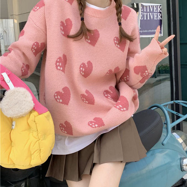 Heart Stealer Knit Sweater - Vedlit
