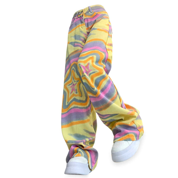 90s Star Print Trousers - Vedlit