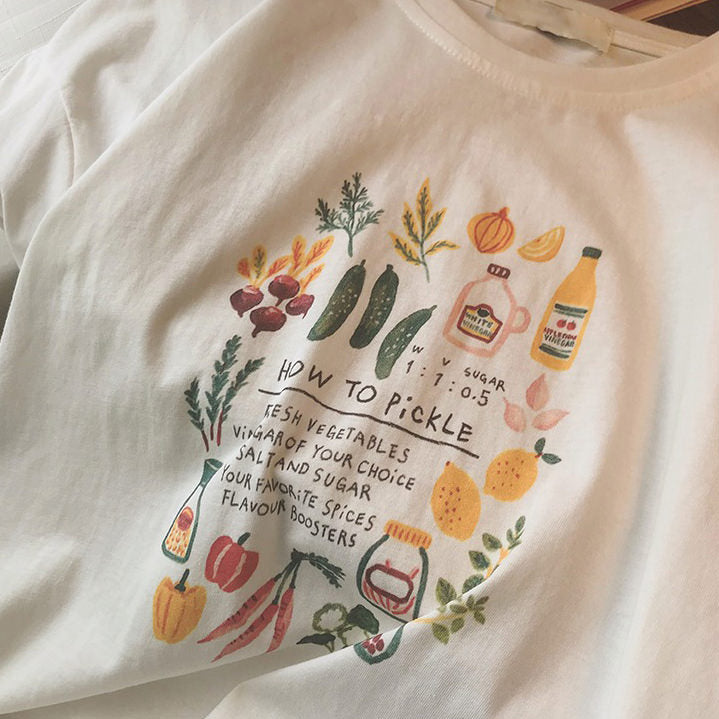 How To Pickle Aesthetic Print Graphic T-Shirt - Vedlit