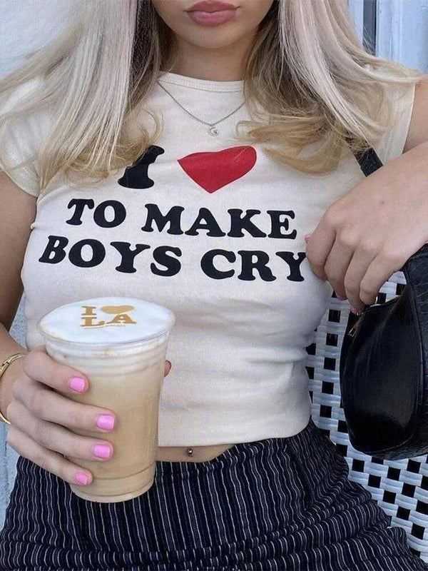 I Love To Make Boys Cry Tee - Vedlit