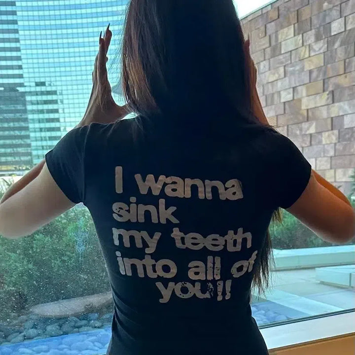 I Wanna Sink My Teeth Tee - Vedlit