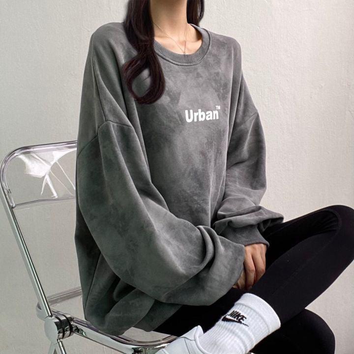 Indie Urban Print Longline Sweatshirt - Vedlit