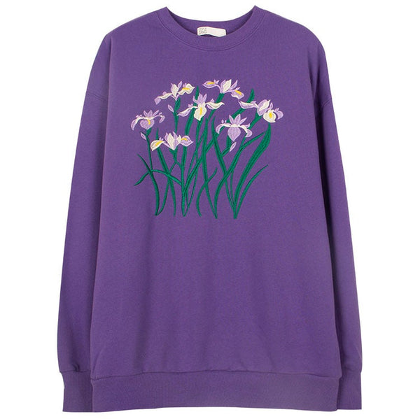 Iris Embroidery Sweatshirt - Vedlit