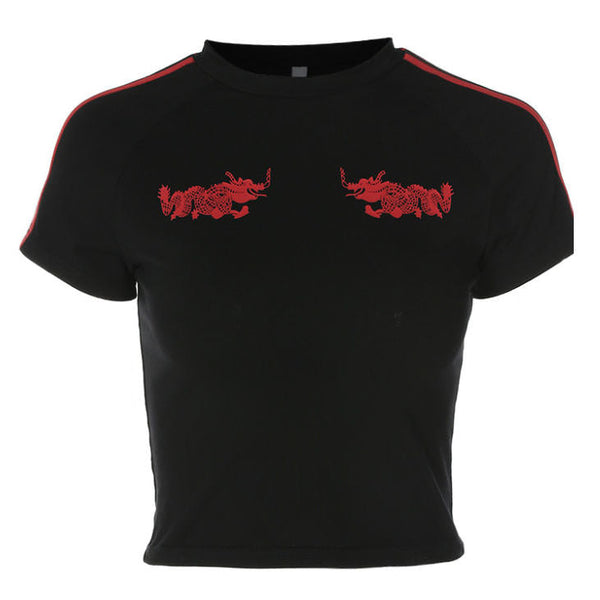 Japanese Dragon Crop Top - Vedlit